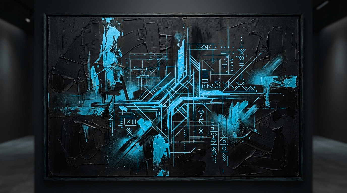 Abstract Binary Deconstruction Art